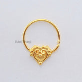 Gold Plated 925 Sterling Silver Nose Ring - Ethnic Septum Ring - Septum Jewelry - Nose Ring - Gypsy
